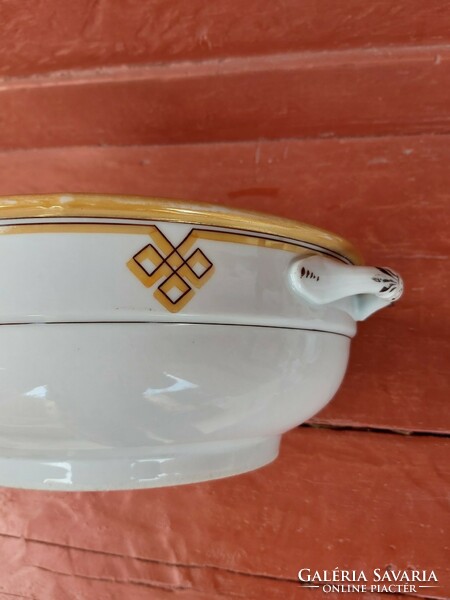 28 Cm 2-eared elbogen patty bowl, peasant bowl, nostalgia piece, peasant decoration