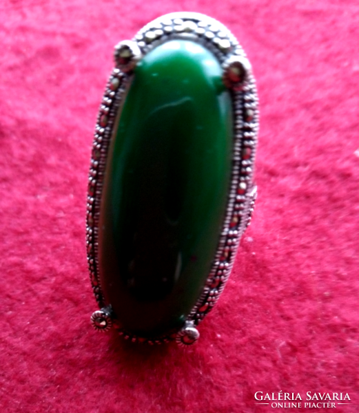 Silver ring with semi-precious stones 925, large size