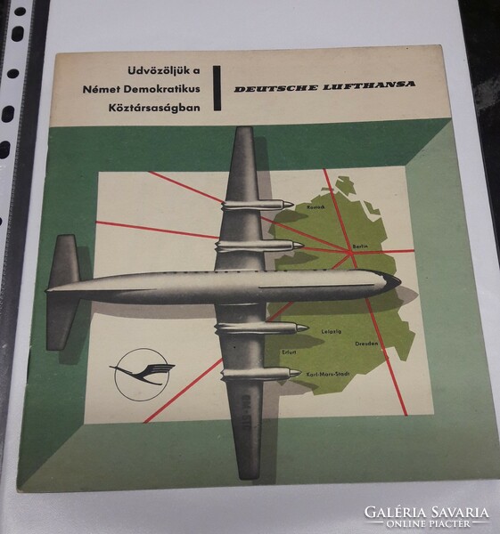 Retro, ndk, ddr, lufthansa advertising booklet,