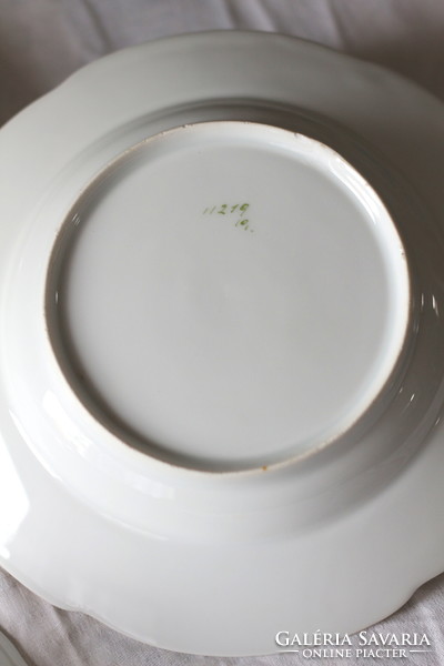 Csodaszép szecessziós porcelán tányér, tál, kínáló, mély tányér