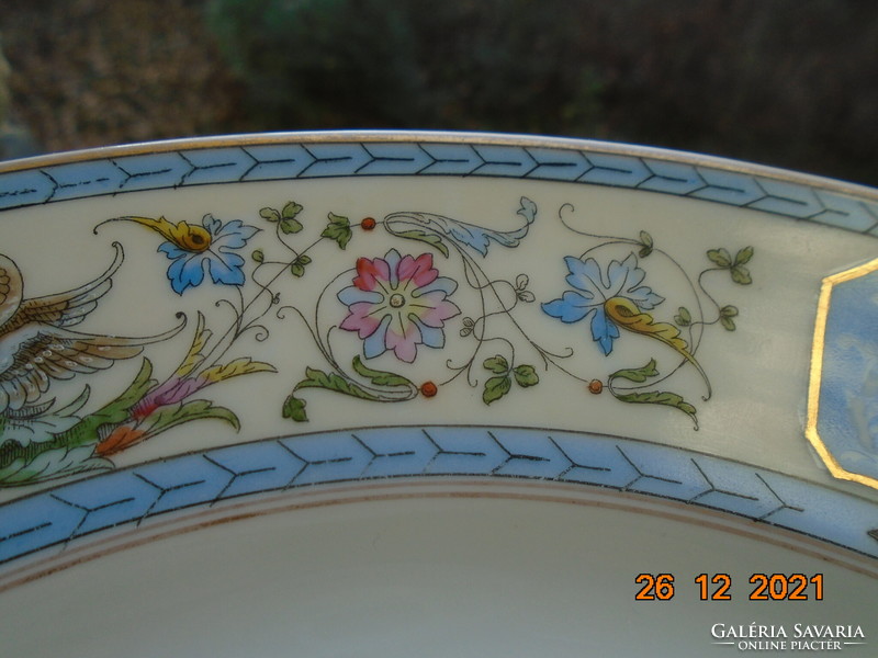 1813 Thun klösterle special classicist bowl with monster-bird, vase and breath with delicate flower patterns