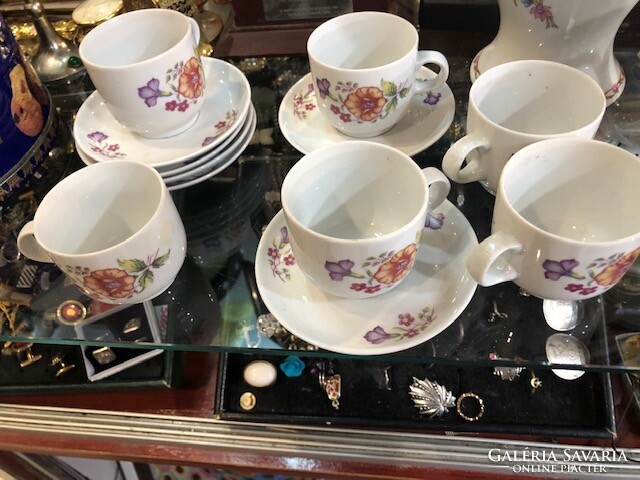 Alföldi porcelain coffee set, 6 persons, unused.