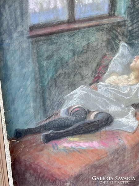 A dreamy, French pastel picture from the beginning of the last century