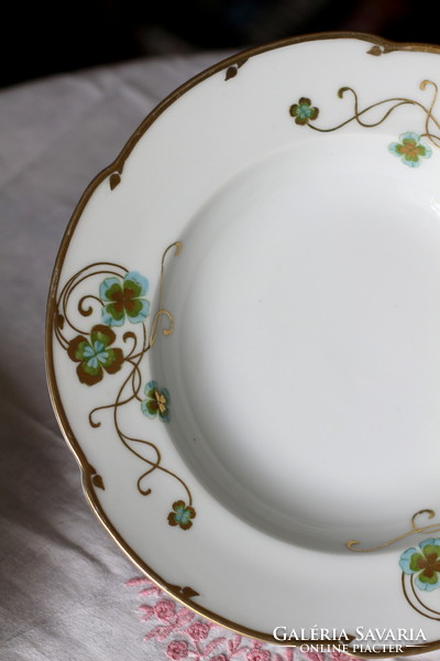 Beautiful art nouveau porcelain plate, bowl, offering, deep plate