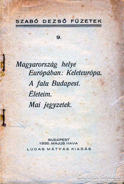Dezső Szabó: Hungary's place in Europe