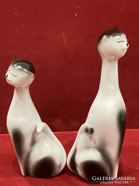 Couple of porcelain cats from Raven House