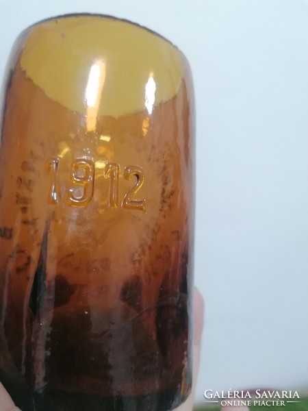 Schatz József 1912 sörös üvegből átalakított pohár