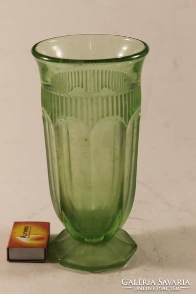 Bieder uránzöld váza 644