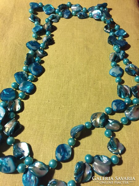 Turquoise long unique necklace (8fprd)