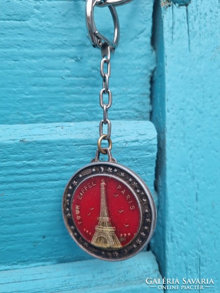 Régi retró Párizs kulcstartó Eifel torony Diadalív