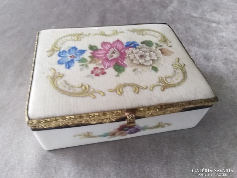 Antique porcelain jewelry box