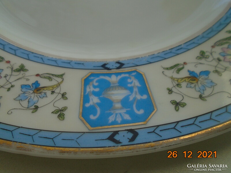 1813 Thun klösterle special classicist bowl with monster-bird, vase and breath with delicate flower patterns