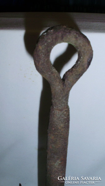 Antique wrought iron anchor, iron cat - 39 cm