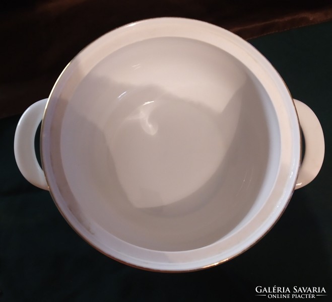 Henneberg German porcelain soup bowl, 21 cm, botanica, herbal medicine, herba pattern