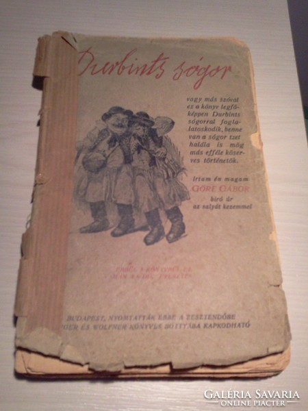 Könyv  Durbints sógor 1921-ből
