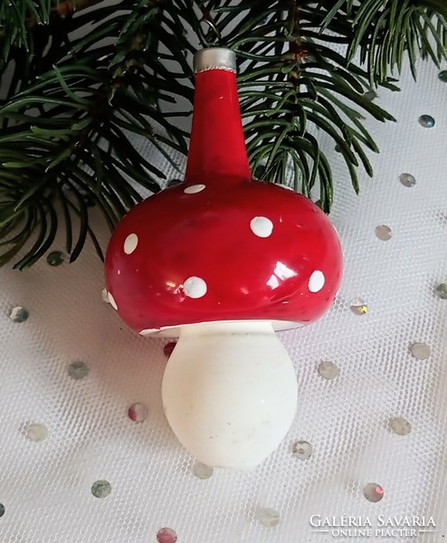 Old mushroom Christmas tree ornament 7.5cm