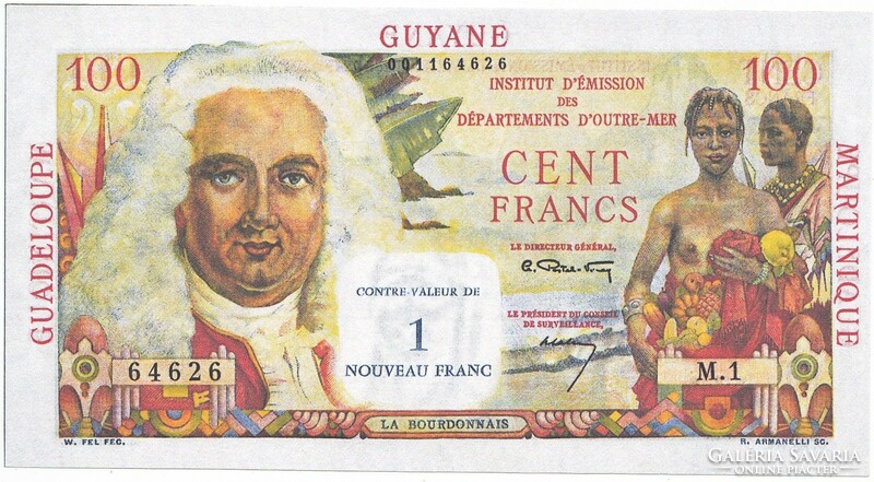 French Antilles 1 French franc 1961 replica