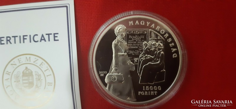Az első Magyar orvosnő ezüst emlékpénzérme