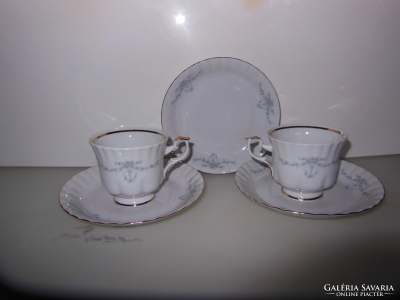 Cup + base - 5 pcs - numbered - marked - old - cookie 17 cm - base 14 cm - cup 2 dl