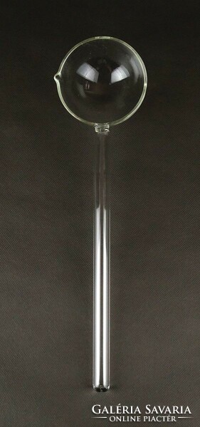 1C882 Nagyméretű fújt üveg gyógyszerész merőkanál patikai eszköz 33 cm