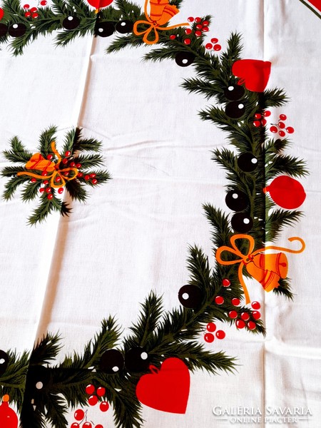 Retro printed Christmas tablecloth, tablecloth, brand new