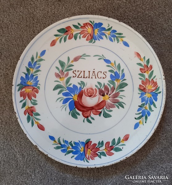 Hand painted marked plate