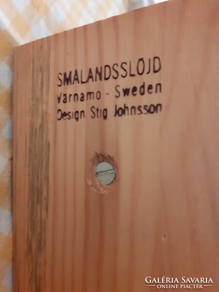 Smalands slöjd stig johnsson wooden candle holder Swedish varnamö