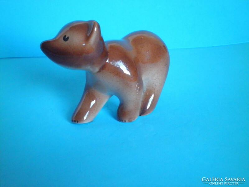 Ceramic brown bear figure