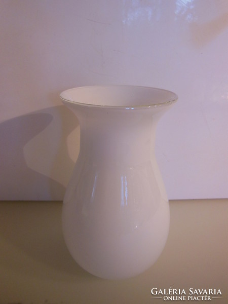 Vase - glass - extremely thick - 19 x 11 cm - German - flawless