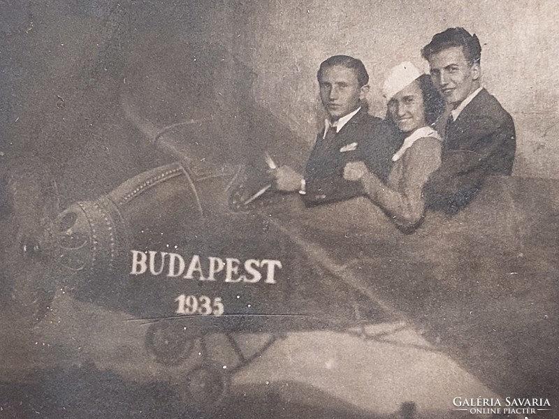 Régi fotó 1935 Budapest repülős csoportkép fénykép