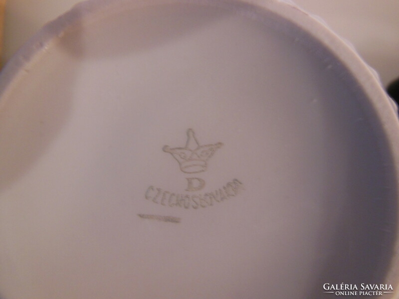 BÖGRE - CSEHSZLOVÁK  - KÉT OLDALÁN MINTÁS - 2,5 dl - PORCELÁN - HIBÁTLAN