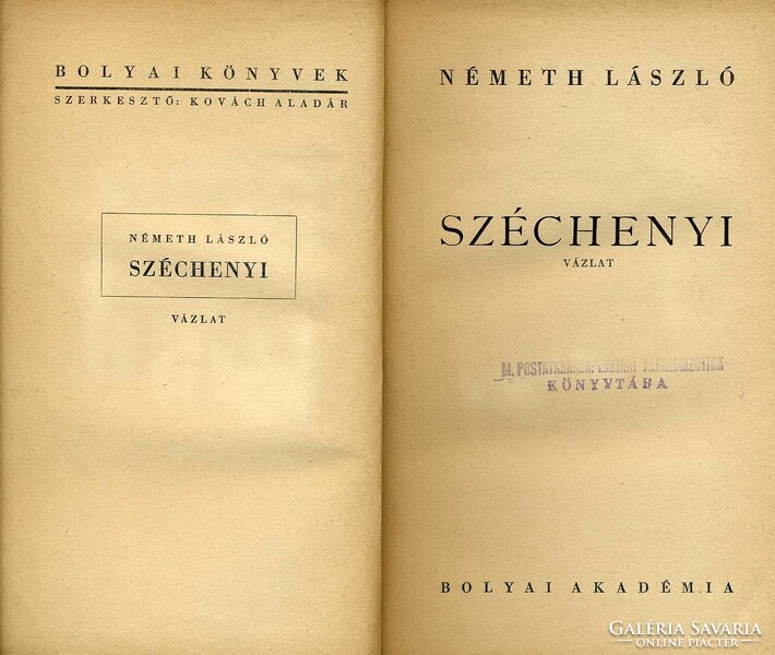 NÉMETH LÁSZLÓ: Széchenyi