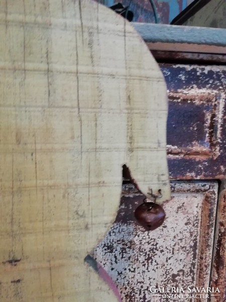 Old toy, decoration, wooden Christmas bear, approx. From the middle of the 20th century, with beautiful original painting