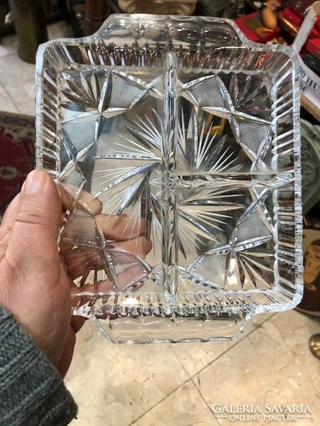 Crystal centerpiece, excellent, size 20 x 16 cm, flawless