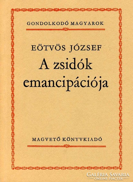 EÖTVÖS JÓZSEF: A zsidók emancipációja