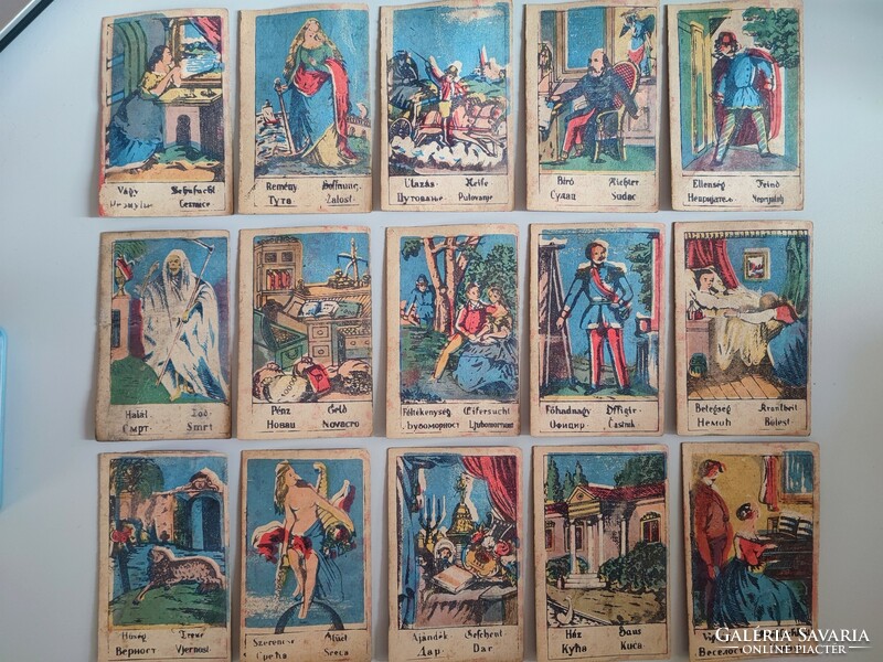Counterfeit gypsy card, divination card, sowing card from the end of the 1920s.