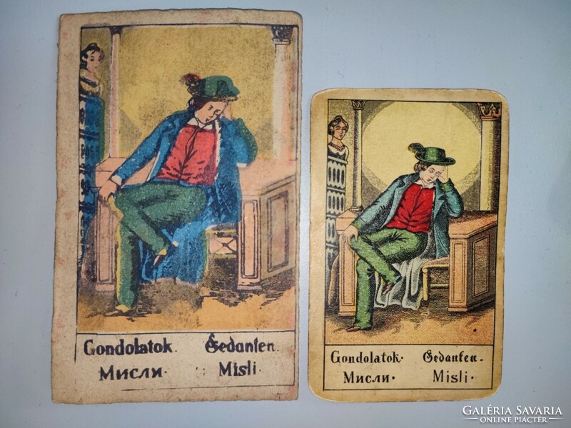 Counterfeit gypsy card, divination card, sowing card from the end of the 1920s.
