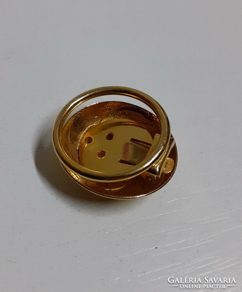 Retro gilded pattern brooch pin/cloth clip