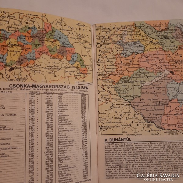 Zsebatlasz 1940 published by m.Kir. National Defense Cartographic Institute