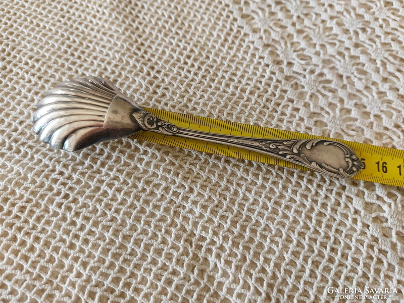 Old sugar spoon wellner alpaca shell shaped teaspoon