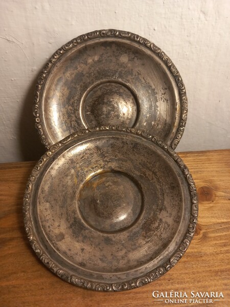 Old, 2 pcs. Alpakka small plate