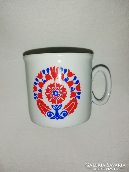 Retro Zsolnay cocoa mug