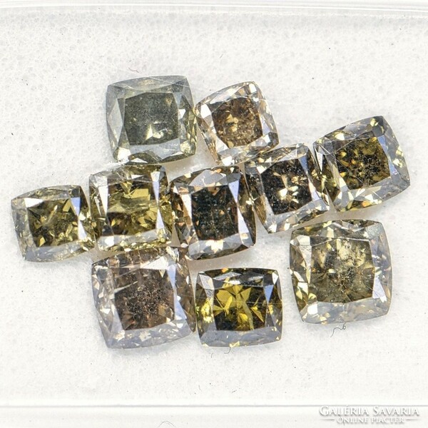 Natural diamond/ with certificate/ cushon shape/ in a package of 10 pieces