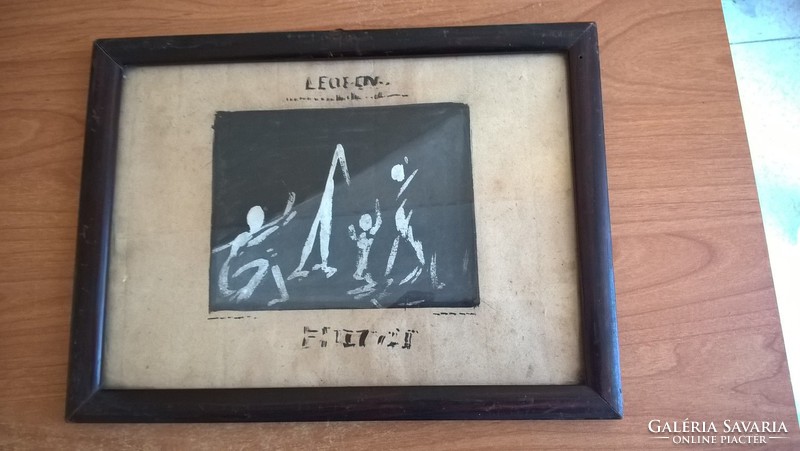 (K) interesting small painting from the 1920s with a 28x21 cm frame