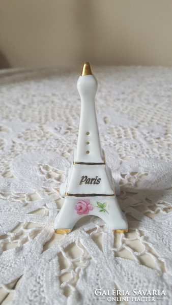 Limoges porcelain, eiffel tower shaped salt shaker