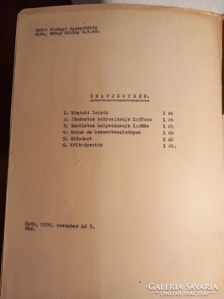 Dunaremetei legelő lecsapolási terve( teljes dokumentáció)1959