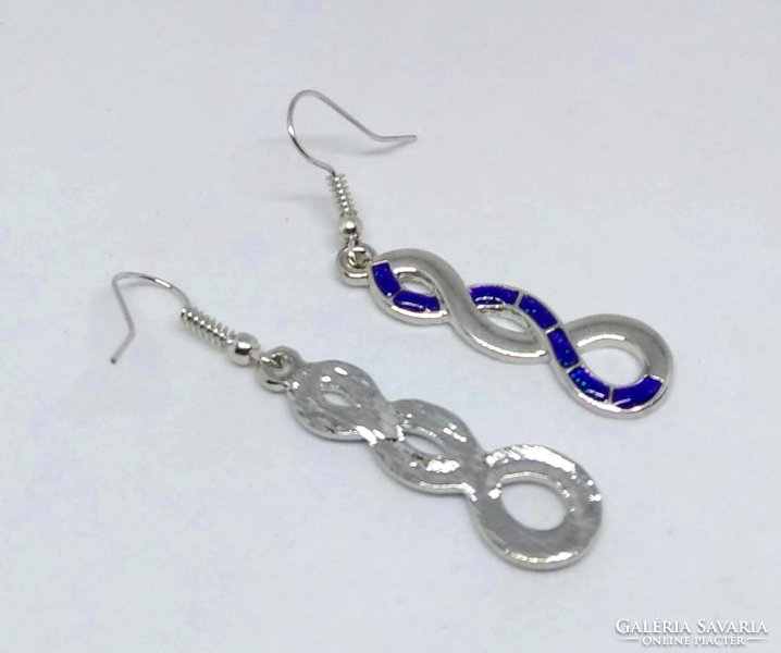 Silver-plated purple braided fire opal earrings 36