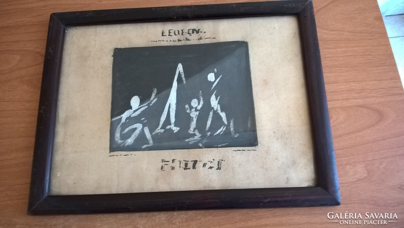 (K) interesting small painting from the 1920s with a 28x21 cm frame