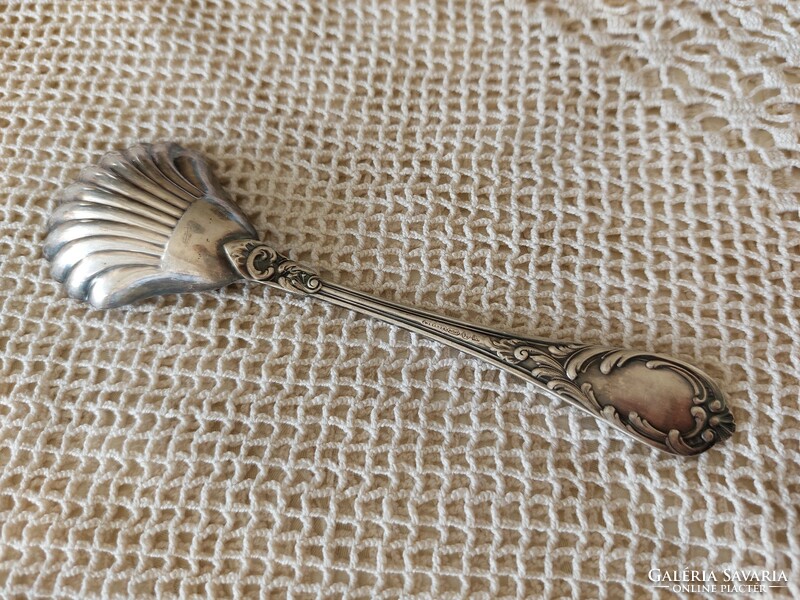 Old sugar spoon wellner alpaca shell shaped teaspoon