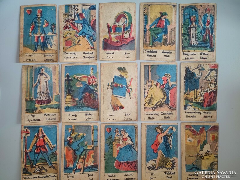 Counterfeit gypsy card, divination card, sowing card from the end of the 1920s.